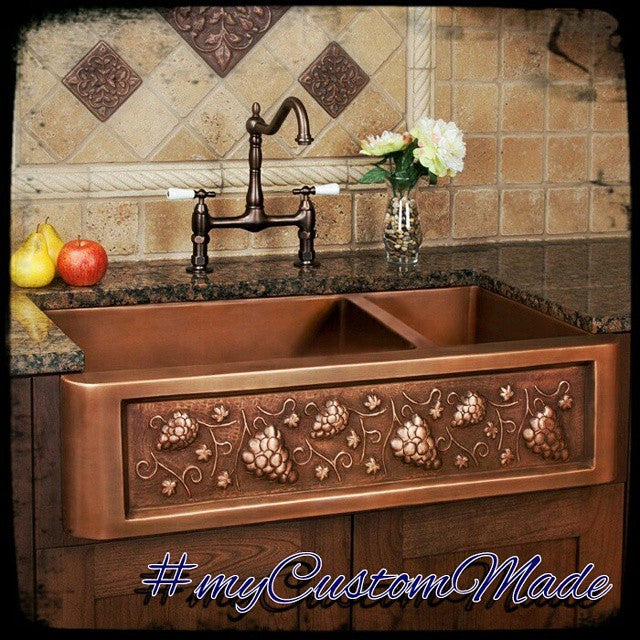Undermount Farmhouse Copper Sink