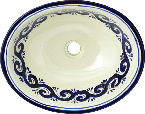 Mexican Bathroom Sink "Black Waves"