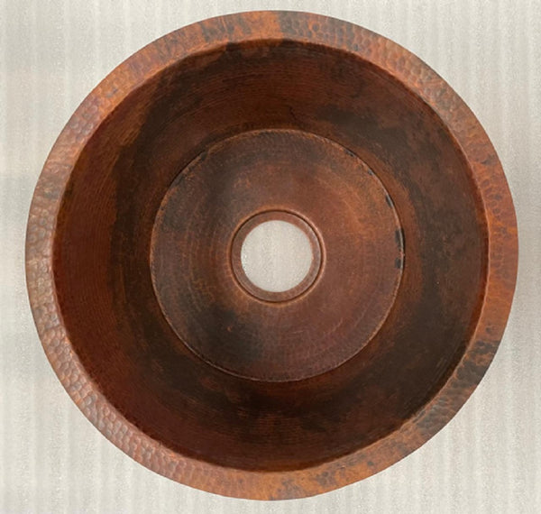 Antique Finish Round Copper Sink on Sale