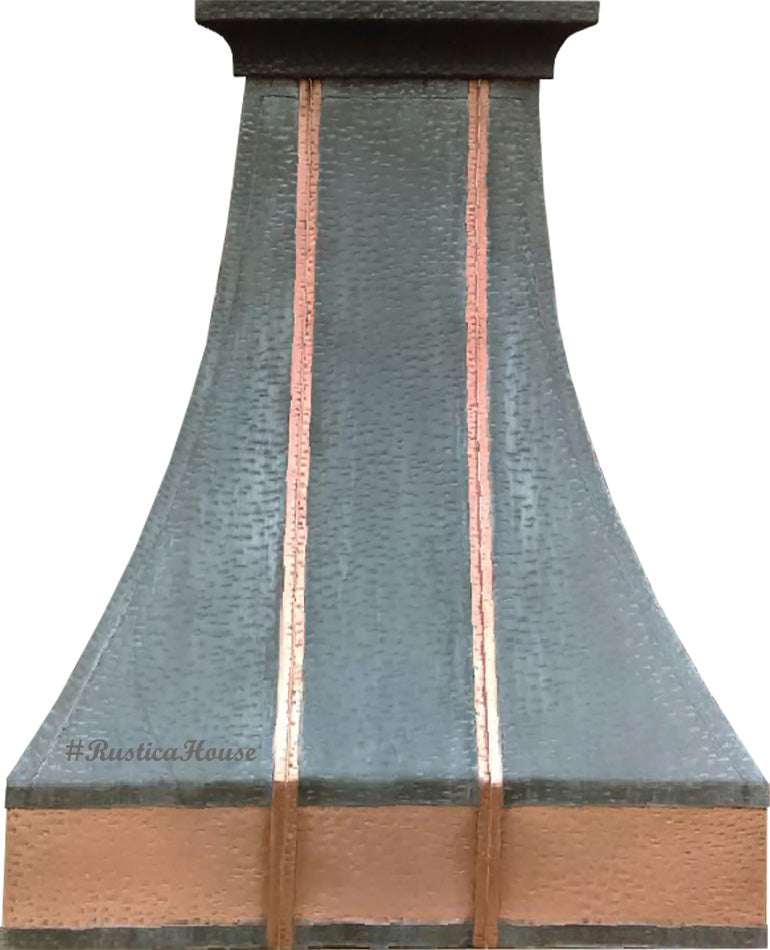 dark zinc range hood wall mount