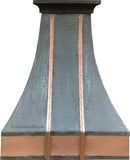 dark zinc range hood wall mount
