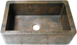 custom copper kitchen sink with apron