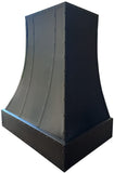 large kitchen range hood made of zinc