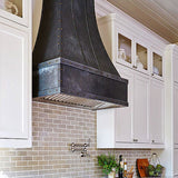 zinc range range hood detail view