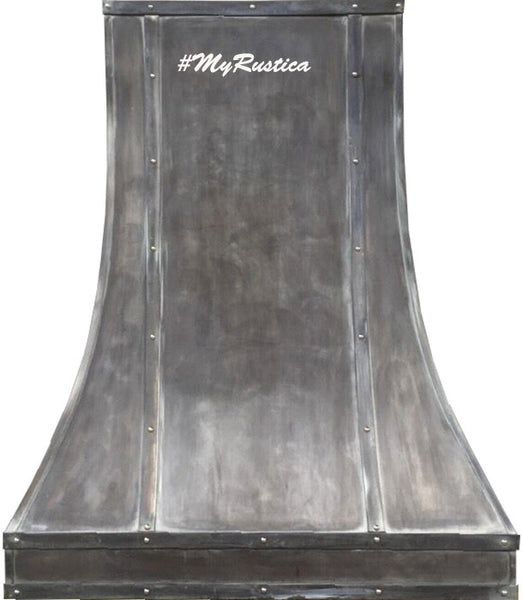 custom crafted zinc stove hood