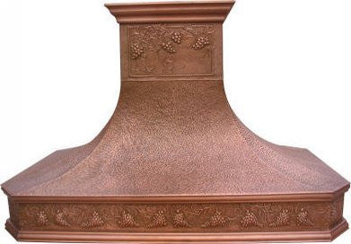 custom oven copper range hood