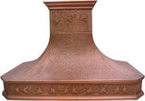 custom oven copper range hood