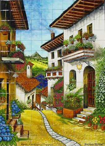 Tile Mural from Mexico 'Flowers Alley'