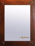rectangular hammered copper mirror frame