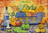 decorative hand crafted backsplash mural