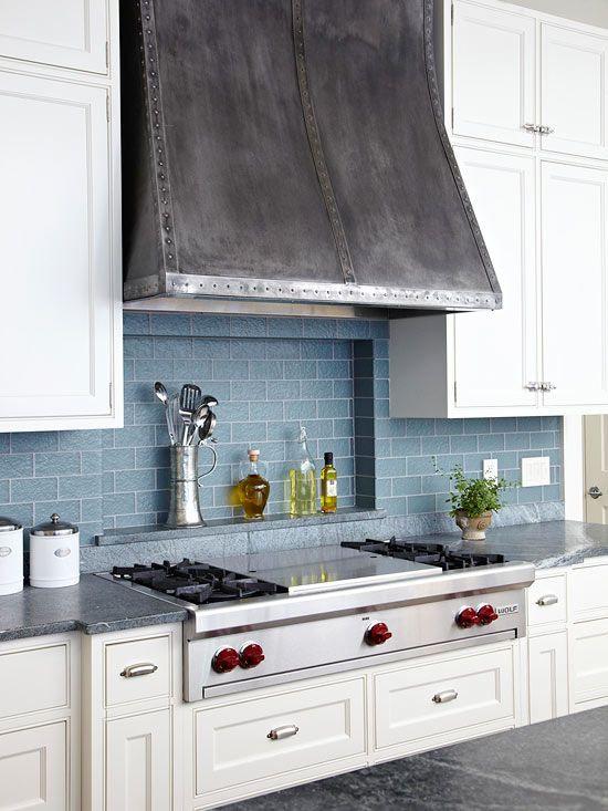 Custom Made Aged Zinc Range Hood