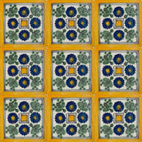 yellow green talavera tile