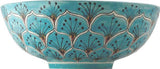 talavera vessel sink turquoise white
