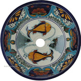 round talavera vessel sink