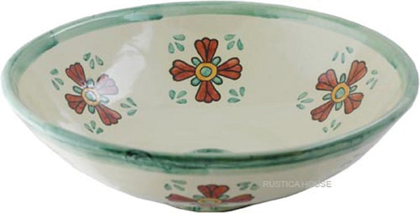 mexican round talavera vessel sink