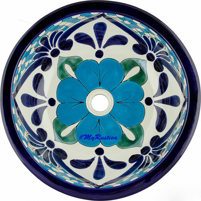 traditional round talavera bathroom sink
