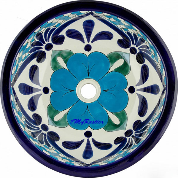 traditional round talavera bathroom sink