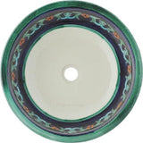 cobalt green round talavera bathroom sink