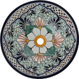 cobalt traditional round talavera bathroom sink