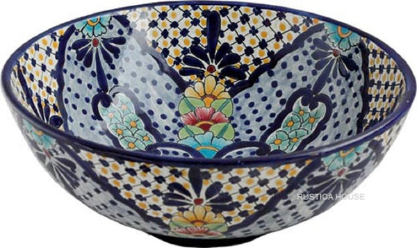 traditional round talavera vessel sink