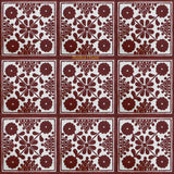 old European terracotta Talavera tile