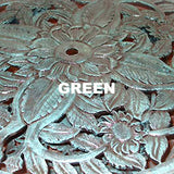 metal furniture for patio dining in custom green color