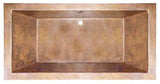custom hammered copper drop-in bathtub