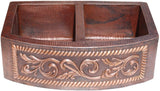 custom traditional copper kitchen apron sink