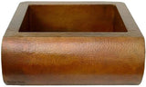 hammered traditional copper kitchen apron sink