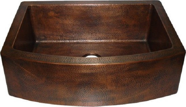 custom made traditional copper kitchen apron sink