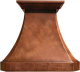 custom made oven copper range hood