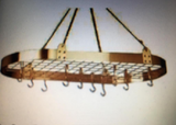 kitchen copper pot rack