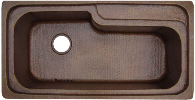 patina drop-in copper tub