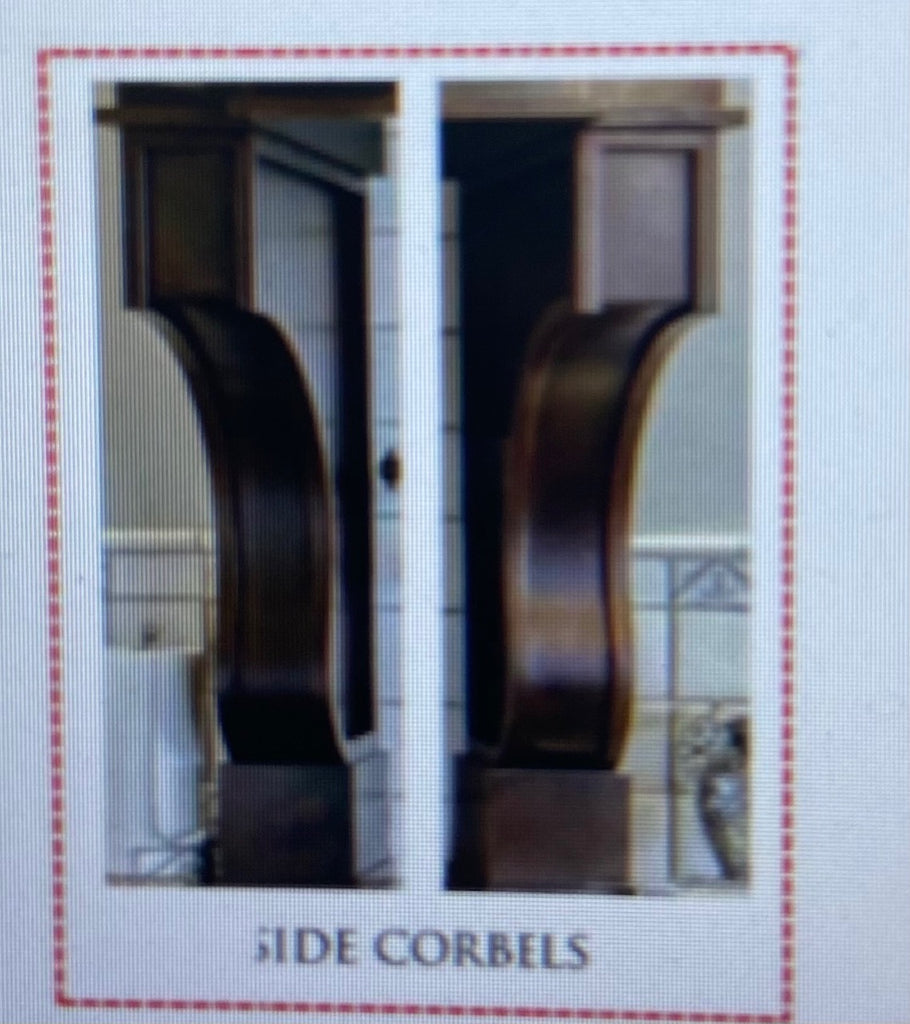 copper kitchen range hood corbels