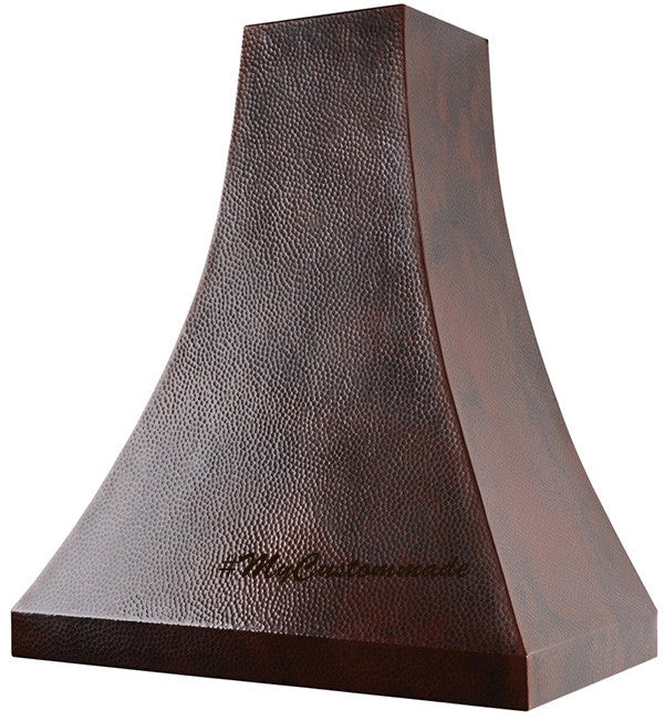 custom made cook-top copper range hood