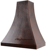 custom made cook-top copper range hood