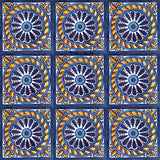 mexican yellow blue talavera tile