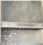 custom metal kitchen vent hood with recirculating insert