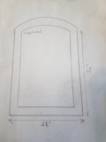 custom beveled wrought iron mirror frame shape