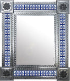 natural tin tile mirror