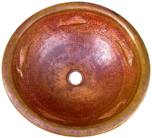 mexican round copper bathroom sink