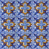 colonial sky blue yellow talavera tile