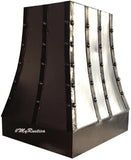 wrought iron range hood metal finish