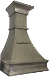 custom handmade zinc kitchen hood