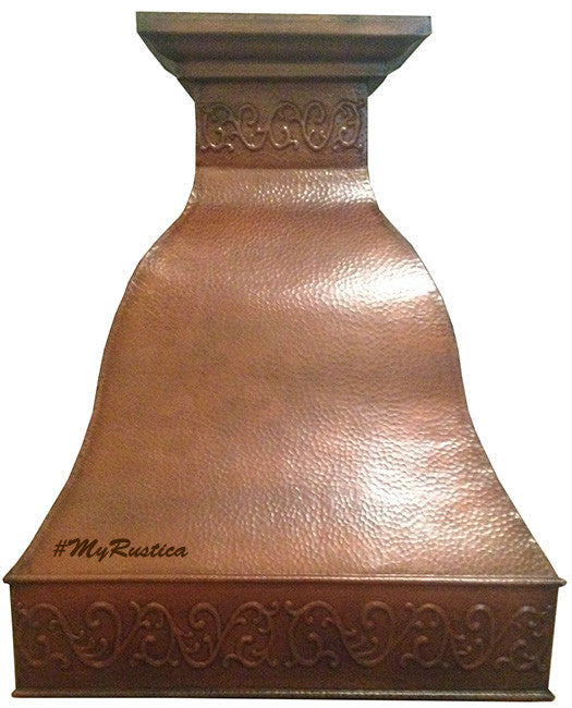 custom hammered exhaust copper range hood