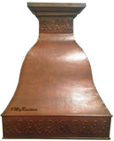 custom hammered exhaust copper range hood