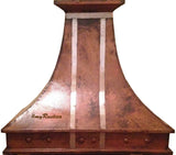 custom hammered vent copper range hood