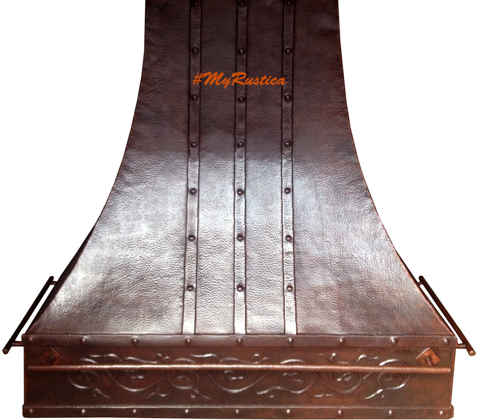 custom hammered oven copper range hood