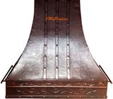 custom hammered oven copper range hood