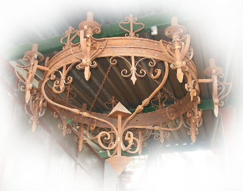 forged iron chandelier